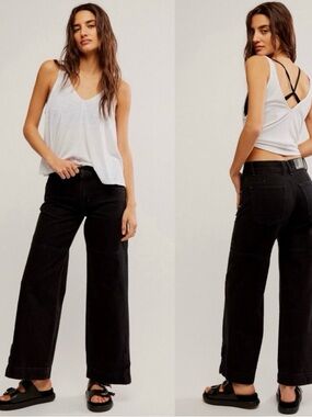 Black Benji Relaxed Wide Leg Jeans